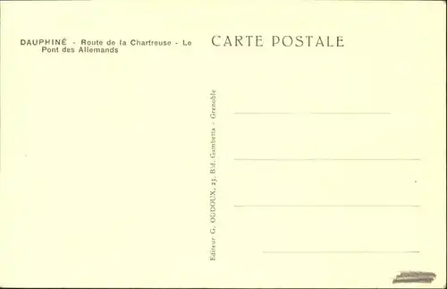 Dauphine Pont des Allemands / Grenoble /Arrond. de Grenoble