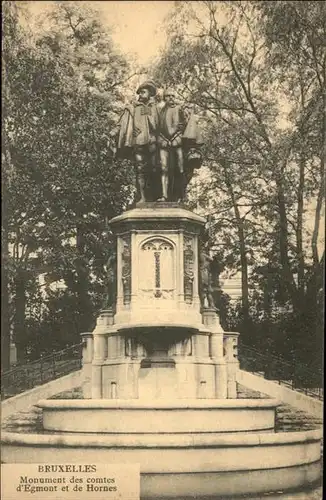 Bruxelles Bruessel Monument Comtes Egmont Hornes /  /