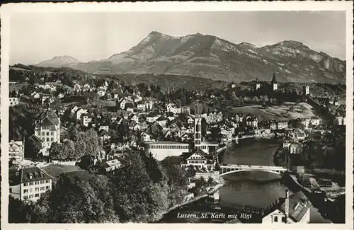 Luzern LU St Karli Rigi Bruecke / Luzern /Bz. Luzern City