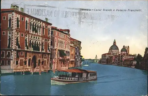 Venezia Venedig Canal Grande Palazzo Franchetti Schiff /  /