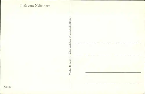 Nebelhorn Blick vom Nebelhorn / Oberstdorf /Oberallgaeu LKR