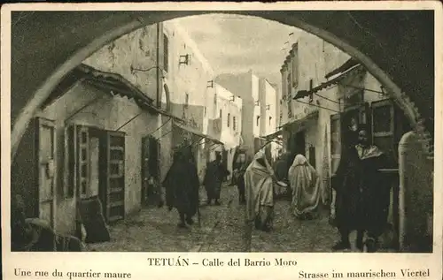 Tetuan Calle del barrio Moro maurisches Viertel / Marokko /