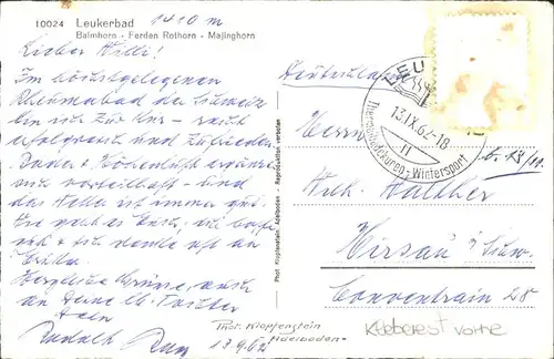 Leukerbad Balmhorn Ferden Rothhorn  / Loeche-les-Bains /Bz. Leuk