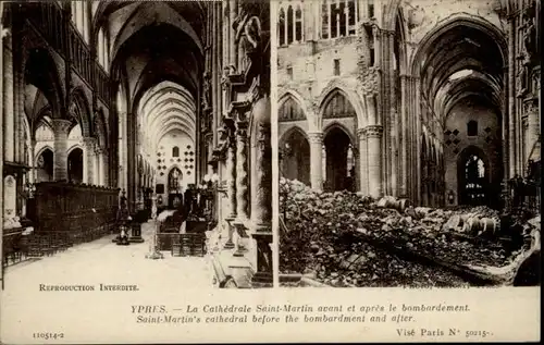 Ypres Ypern West Vlaanderen Ypres Cathedrale Saint Martin * /  /