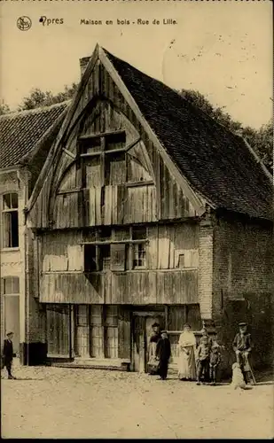 Ypres Ypern West Vlaanderen Ypres Maison bois Rue de Lille x /  /