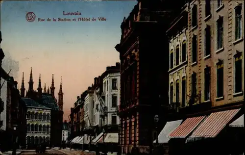 Louvain Loewen Flandre Louvain Rue Station Hotel de Ville * /  /Loewen