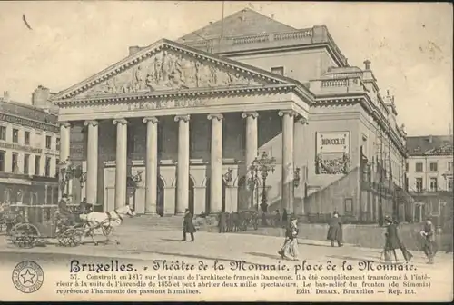 Bruxelles Bruessel Theatre Monnaie Place  x /  /