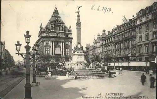 Bruxelles Bruessel Monument Eleve Anspach x /  /