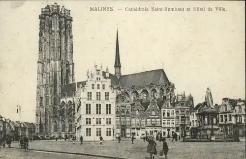 Malines Mechelen Flandre Malines Cathedrale Saint-Rombaut Hotel de Ville * / Mechelen /Antwerpen