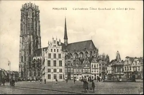 Malines Mechelen Flandre Malines Cathedrale Saint Rombaut Hotel de Ville x / Mechelen /Antwerpen