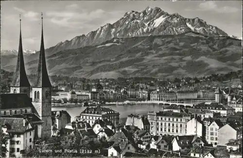 Luzern LU Luzern Pilatus Kirche  Bruecke * / Luzern /Bz. Luzern City