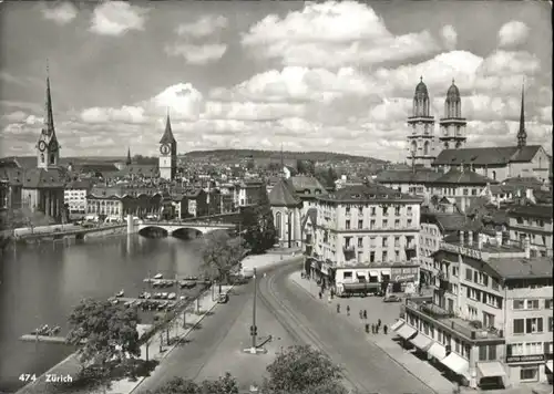 Zuerich Zuerich Bruecke Kirche  * / Zuerich /Bz. Zuerich City