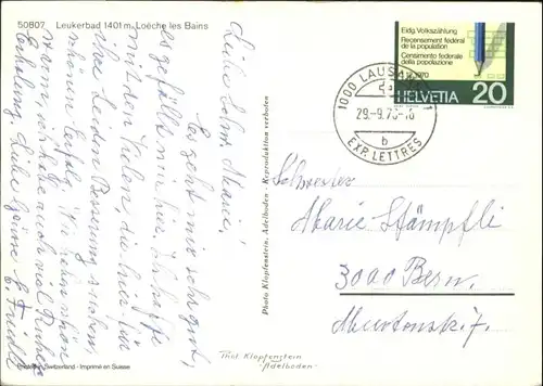 Leukerbad Leukerbad Fliegeraufnahme x / Loeche-les-Bains /Bz. Leuk