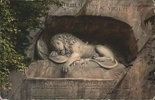 Luzern LU Luzern Loewen Denkmal x / Luzern /Bz. Luzern City