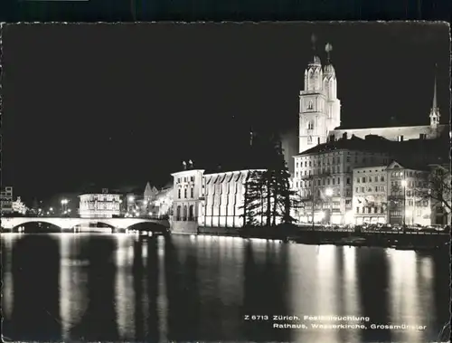 Zuerich Zuerich Rathaus Wasser Kirche Grossmuenster x / Zuerich /Bz. Zuerich City