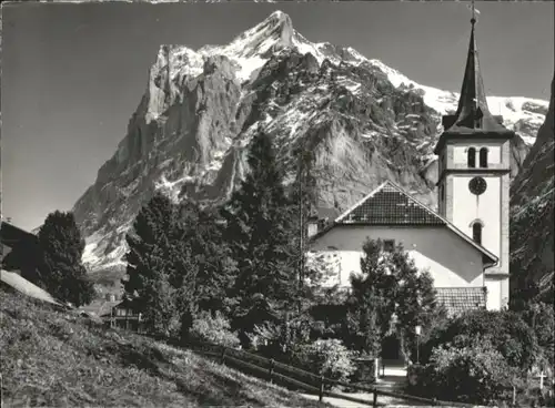 Grindelwald Grindelwald Kirche Wetterhorn x / Grindelwald /Bz. Interlaken