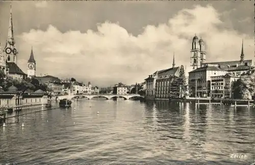 Zuerich Zuerich Bruecke Kirche  x / Zuerich /Bz. Zuerich City