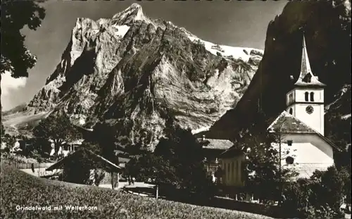 Grindelwald Grindelwald Wetterhorn Kirche  * / Grindelwald /Bz. Interlaken