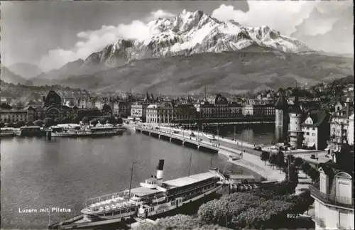 Luzern LU Luzern Pilatus Bruecke Schiff * / Luzern /Bz. Luzern City