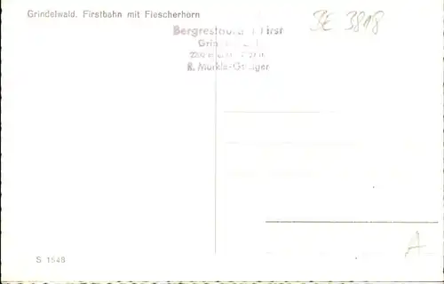 Grindelwald Grindelwald Firstbahn Fiescherhorn * / Grindelwald /Bz. Interlaken