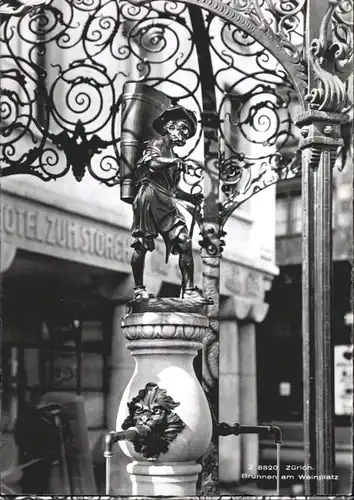 Zuerich Zuerich Brunnen Weinplatz * / Zuerich /Bz. Zuerich City