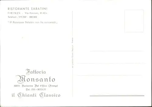 Firenze Toscana Firenze Ristorante Sabatini * / Firenze /