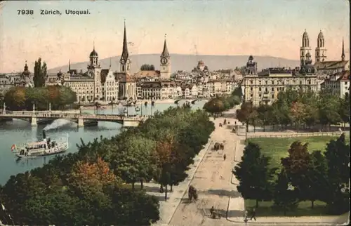 Zuerich Zuerich Utoquai Bruecke Boot x / Zuerich /Bz. Zuerich City