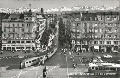 Zuerich Zuerich Bahnhofstrasse Glarneralpen Strassenbahn Schweizerhof * / Zuerich /Bz. Zuerich City