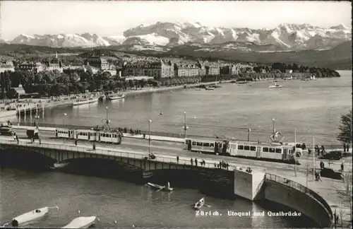 Zuerich Zuerich Utoquai Quaibruecke Strassenbahn * / Zuerich /Bz. Zuerich City