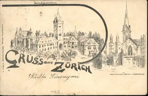 Zuerich Zuerich Fraumuenster Kirche Landesmuseum x / Zuerich /Bz. Zuerich City