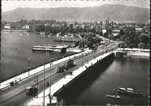 Zuerich Zuerich Quaibruecke Buerkliplatz Strassenbahn * / Zuerich /Bz. Zuerich City