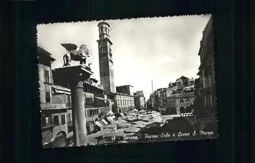 Verona Italia Verona Piazza Erbe Leone S Marco * /  /