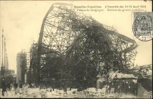 Bruxelles Bruessel Exposition Palais Belgique Ruines Grand Portique x /  /