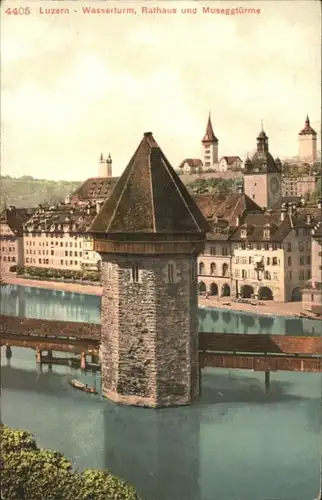 Luzern LU Luzern Wasserturm Rathaus Museggtuerme * / Luzern /Bz. Luzern City