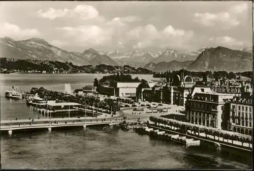 Luzern LU Luzern Seebruecke Bahnhof Kongressgebaeude Alpen * / Luzern /Bz. Luzern City