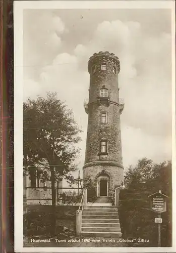 Hochwald Zittau Turm Verein Globus Kat. Zittau