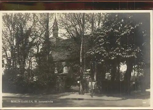 Dahlem Berlin St. Annenkirche / Berlin /Berlin Stadtkreis