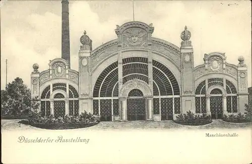 Ausstellung Industrie Gewerbe Kunst Duesseldorf 1902  Maschinenhalle
