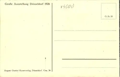 Ausstellung Gesolei Duesseldorf 1926 Hauptrestaurant Leuchtfontaene  Kat. Duesseldorf