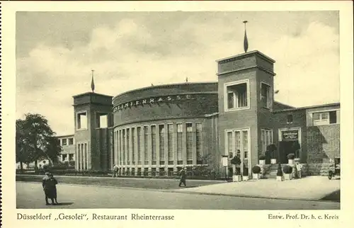 Ausstellung Gesolei Duesseldorf 1926 Restaurant Rheinterrasse Entw. Kreis Kat. Duesseldorf