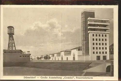 Ausstellung Gesolei Duesseldorf 1926 Feuerwehrturm Kat. Duesseldorf