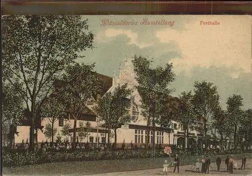 Ausstellung Kunst Gartenbau Duesseldorf 1904  Festhalle Luftballons
