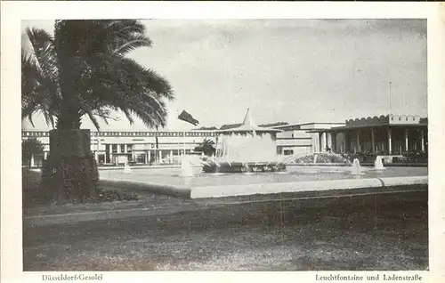 Ausstellung Gesolei Duesseldorf 1926 Leuchtfontaine Ladenstrasse Kat. Duesseldorf