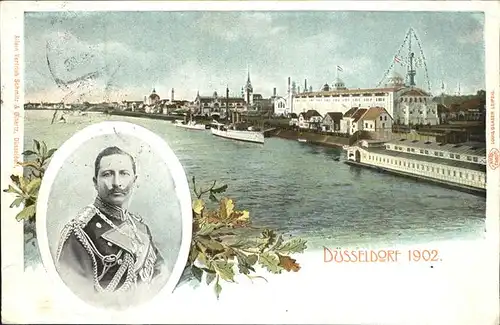 Ausstellung Industrie Gewerbe Kunst Duesseldorf 1902  Adel Schiffe Dampfschiffe
