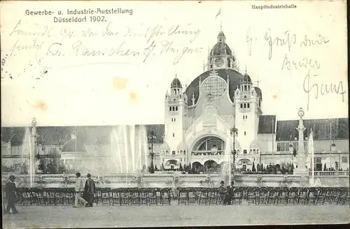 Ausstellung Industrie Gewerbe Kunst Duesseldorf 1902  Hauptindustriehalle 