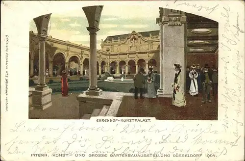 Ausstellung Kunst Gartenbau Duesseldorf 1904  Ehrenhof Kunstpalast