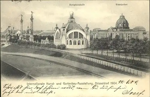 Ausstellung Kunst Gartenbau Duesseldorf 1904  Nymphaehenhalle Kunstpalast