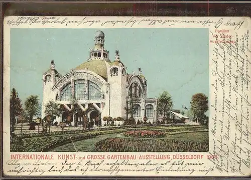 Ausstellung Kunst Gartenbau Duesseldorf 1904  Pavillon Sonder Ausstellung