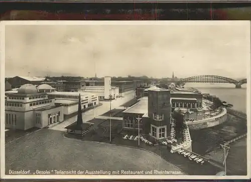 Ausstellung Gesolei Duesseldorf 1926 Rheinterasse Restaurant Kat. Duesseldorf