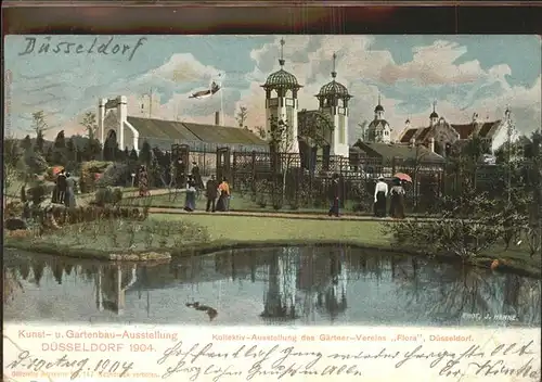 Ausstellung Kunst Gartenbau Duesseldorf 1904  Duesseldorf